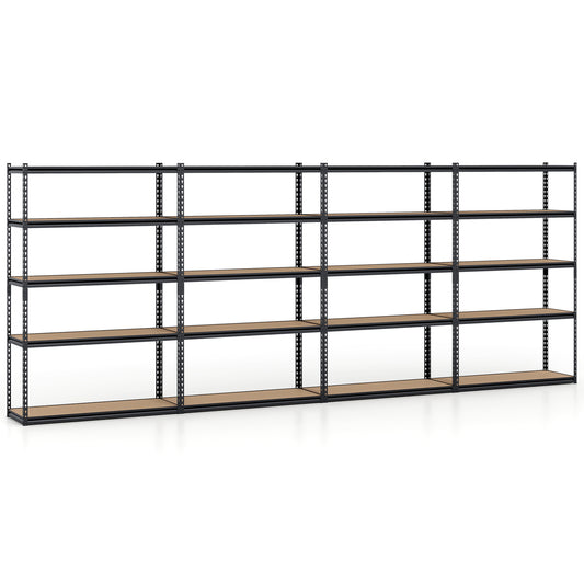 5-Tier Garage Shelving Unit for Warehouse and Basement-Set of 4