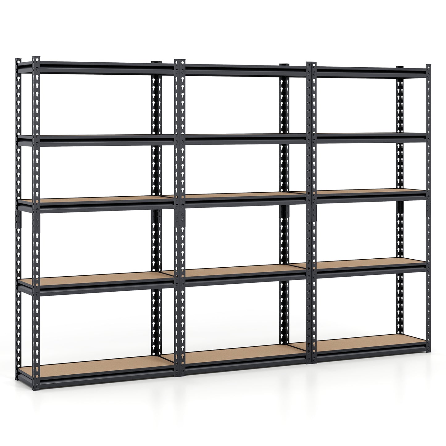 5-Tier Garage Shelving Unit 2200 LBS Heavy Duty Metal Storage Shelves-Set of 3