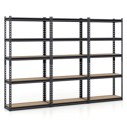5-Tier Garage Shelving Unit 2200 LBS Heavy Duty Metal Storage Shelves-Set of 3