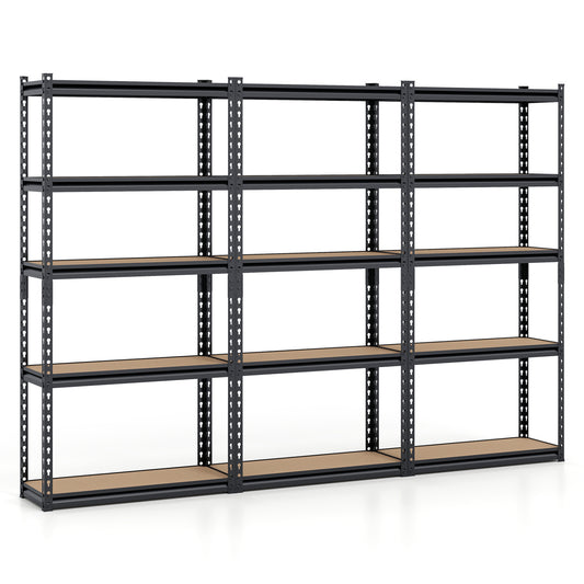 5-Tier Garage Shelving Unit 2200 LBS Heavy Duty Metal Storage Shelves-Set of 3