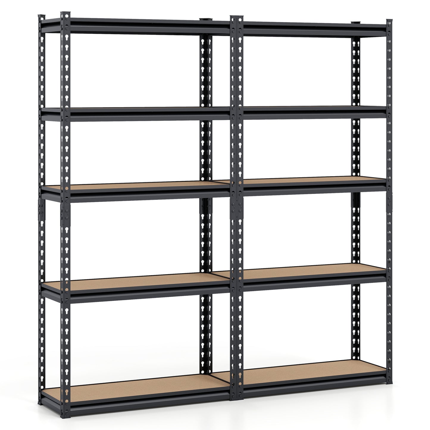 5-Tier Garage Shelving Unit 2200 LBS Heavy Duty Metal Storage Shelves-Set of 2