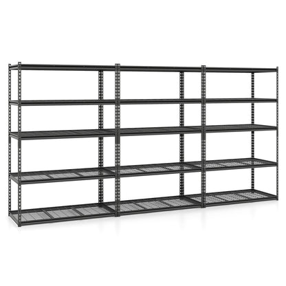5-Tier Metal Shelving Unit 2000 lbs Capacity with Adjustable Wire Racks Set of 3