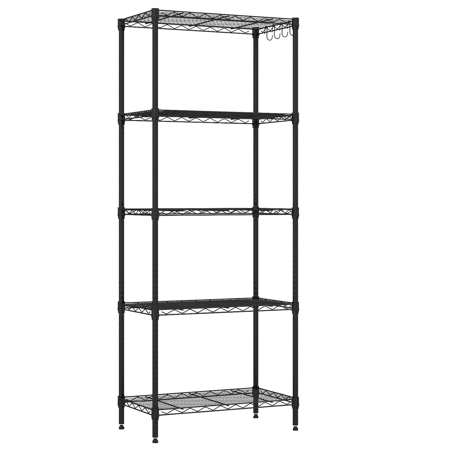 5-Tier Metal Storage Shelving Unit with V-Shaped Wire Rack and 750 LBS Capacity-DK