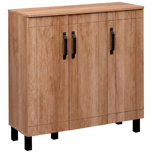 5-Tier Shoe Storage Cabinet Freestanding Shoe Rack Organizer for Entryway-Oak