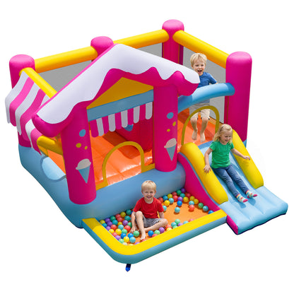 5-in-1 Inflatable Bounce House with Tunnel for Kids Ages 3-12