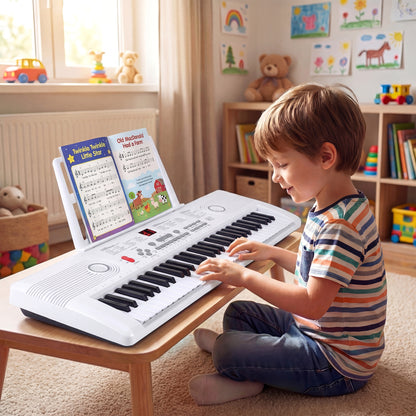 61 Key Electric Portable Digital Keyboard Piano for Beginner-Pink