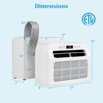 White 6500 BTU window air conditioner with WiFi, voice control, 24-hour timer, and quiet operation by Wilsons Home Store