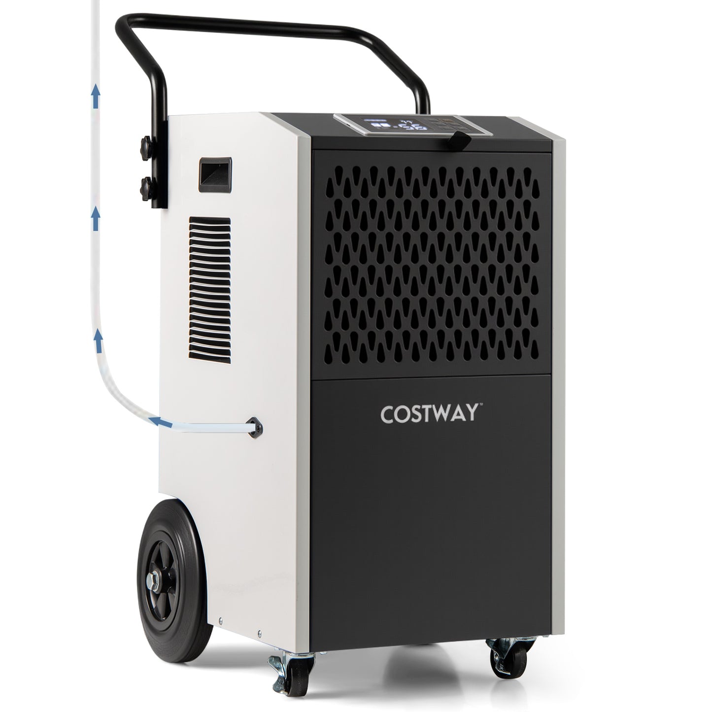154 Pints Commercial Dehumidifier with Pump and Drain Hoses-Blue
