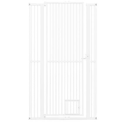 67.5" Extra Tall Pet Gate Heavy-Duty Metal Cat Gate with 30.5"-41" Wide Opening-White