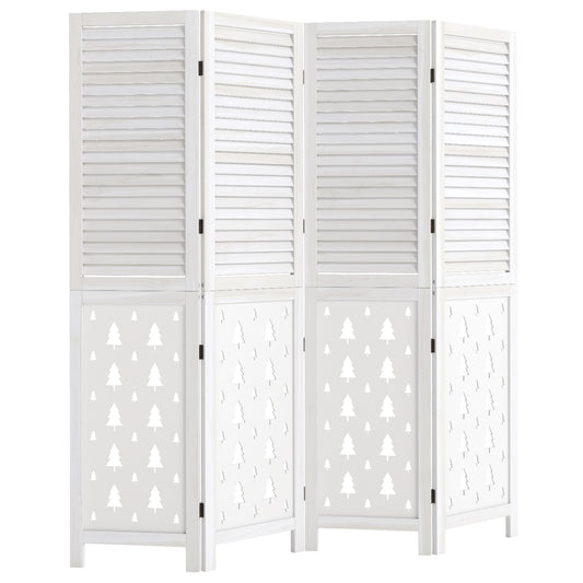 67-inch tall wooden room divider with four panels, indoor home decor for room separation, by Wilsons Home Store