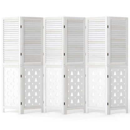 67" Tall Wood Room Divider Indoor Wooden Partition for Room Separation-4 Panels