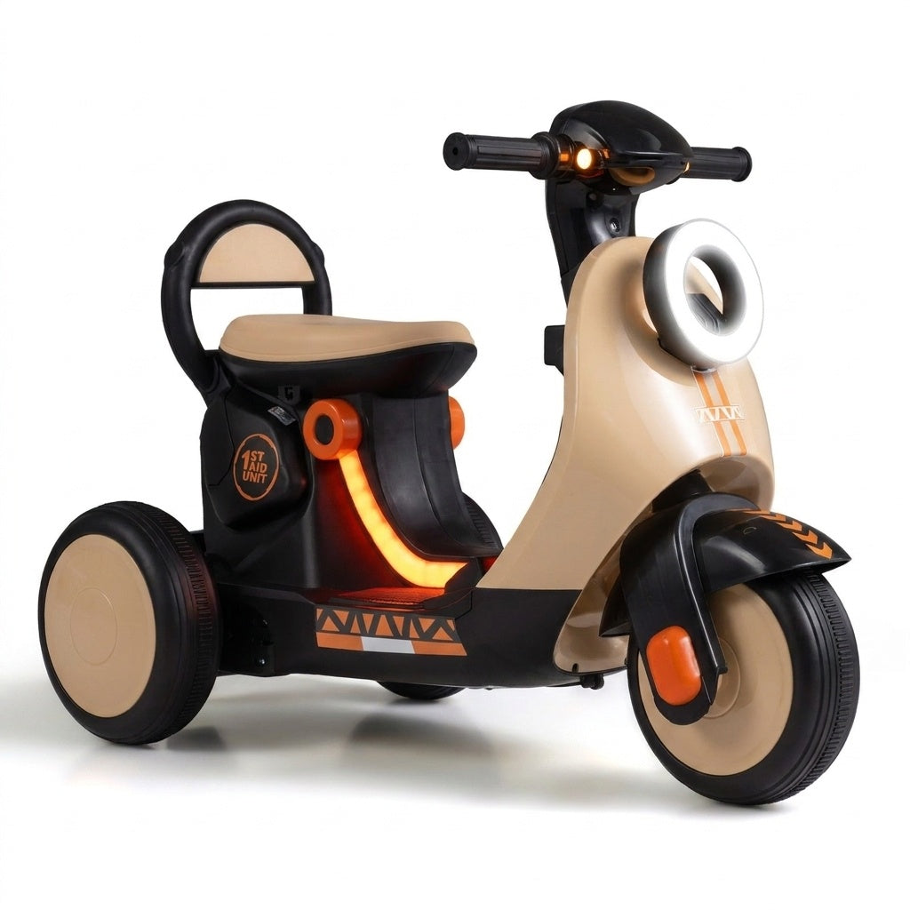 6V Electric Ride on Motorcycle with LED Headlight for Kids Aged 3-5 Years-Blue
