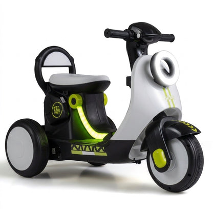 6V Electric Ride on Motorcycle with LED Headlight for Kids Aged 3-5 Years-Blue