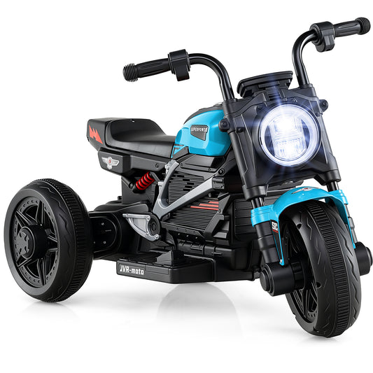 6V Kids Electric Motorcycle with LED Headlight and Music for Toddlers Aged 3-5-Blue