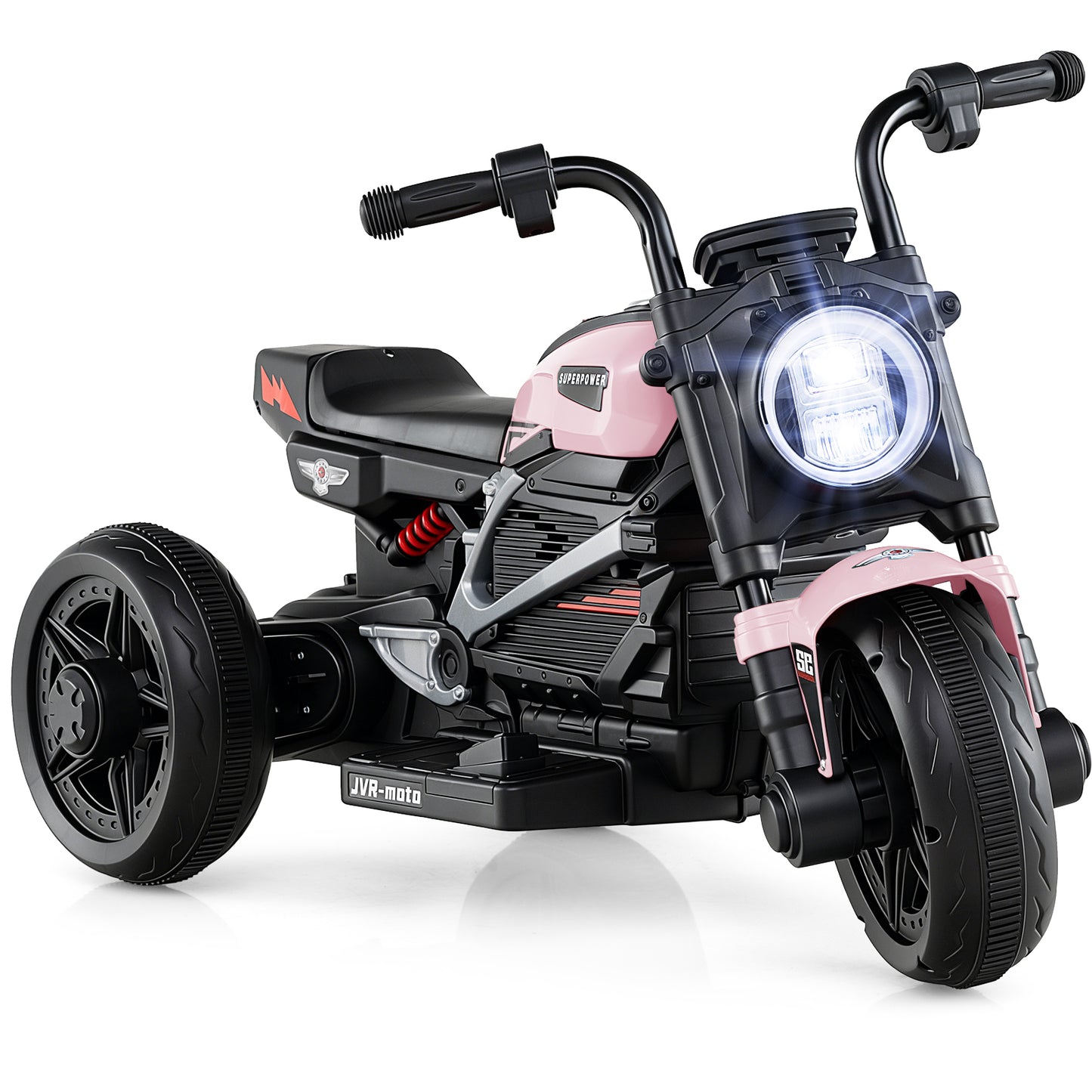 6V Kids Electric Motorcycle with LED Headlight and Music for Toddlers Aged 3-5-Blue