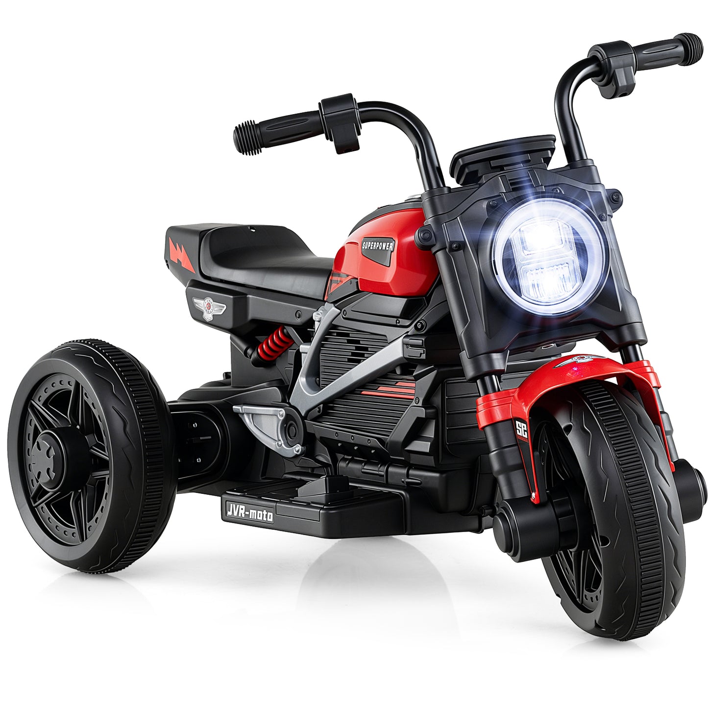 6V Kids Electric Motorcycle with LED Headlight and Music for Toddlers Aged 3-5-Blue