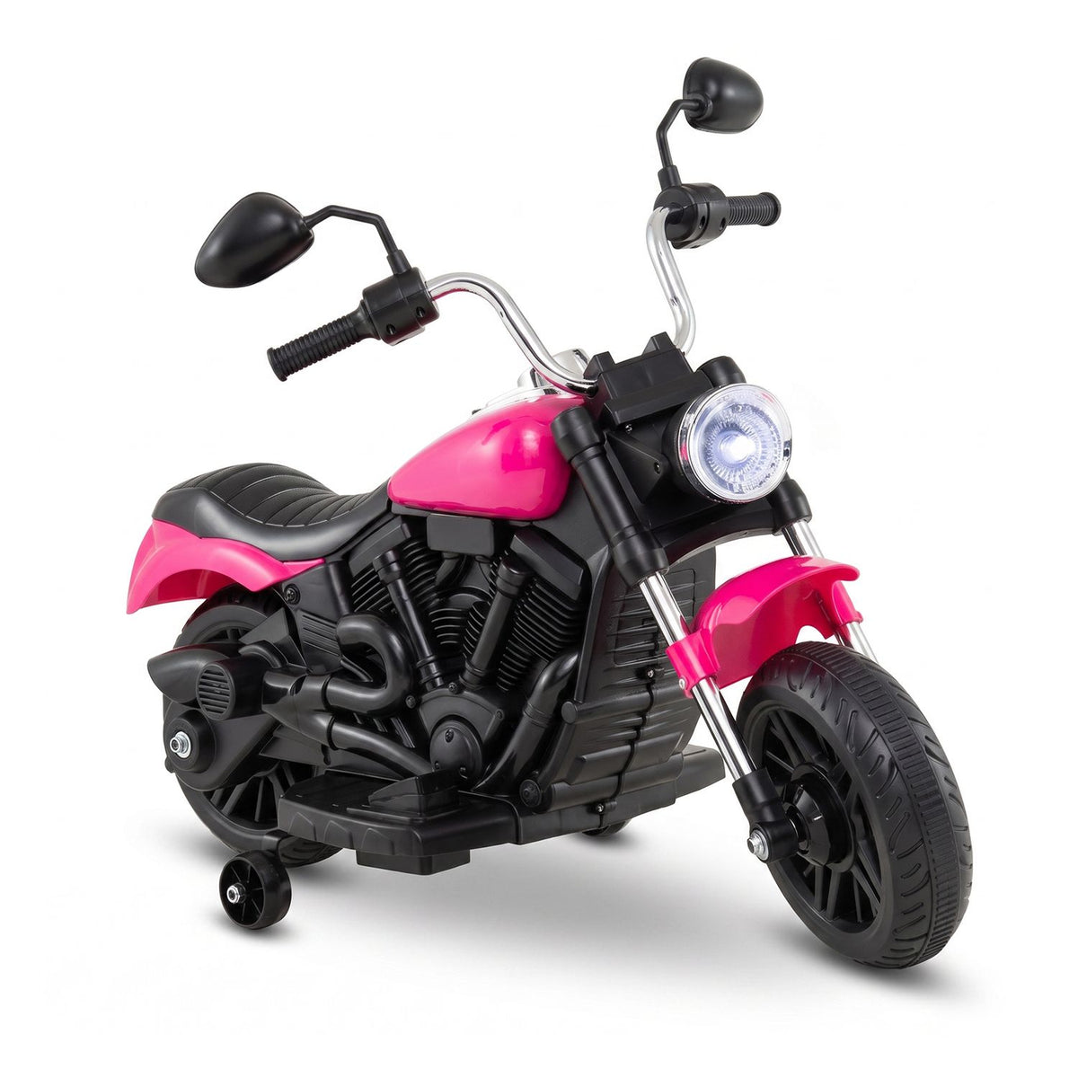 6V Kids Motorcycle with Detachable Training Wheels and Music for Ages 2-5-Blue