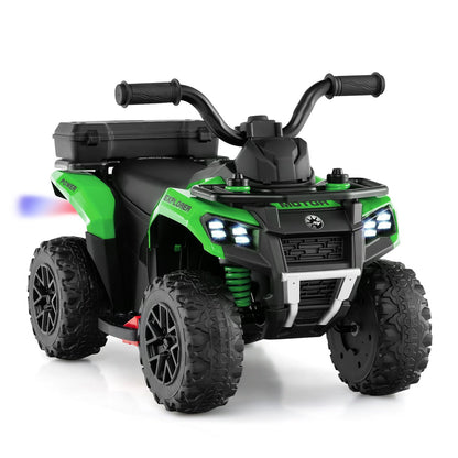 6V Kids Ride On ATV with Spray Function and Storage Box with Music-Blue