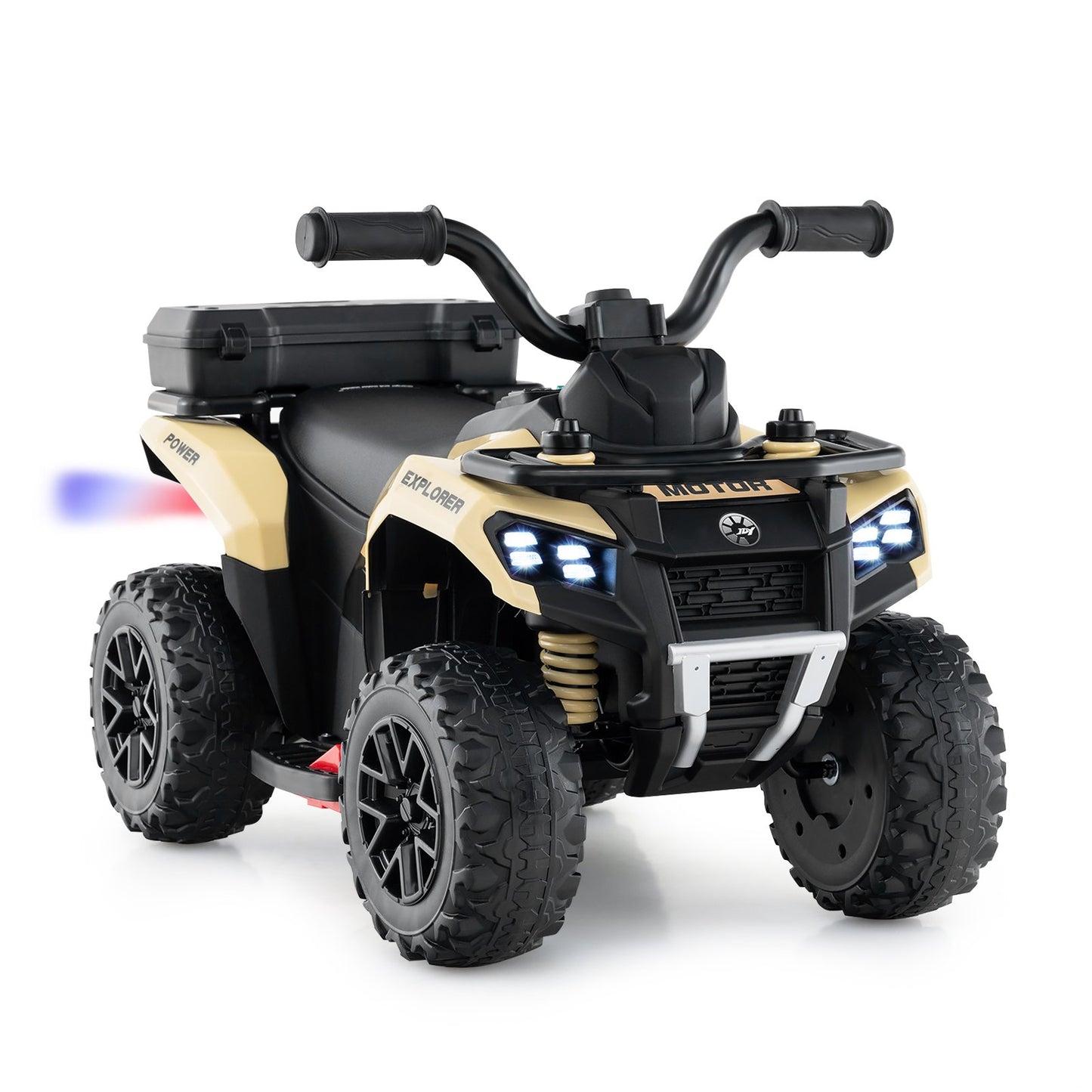 6V Kids Ride On ATV with Spray Function and Storage Box with Music-Blue