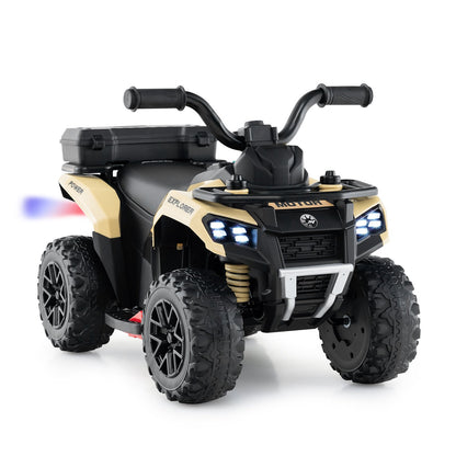 6V Kids Ride On ATV with Spray Function and Storage Box with Music-Blue