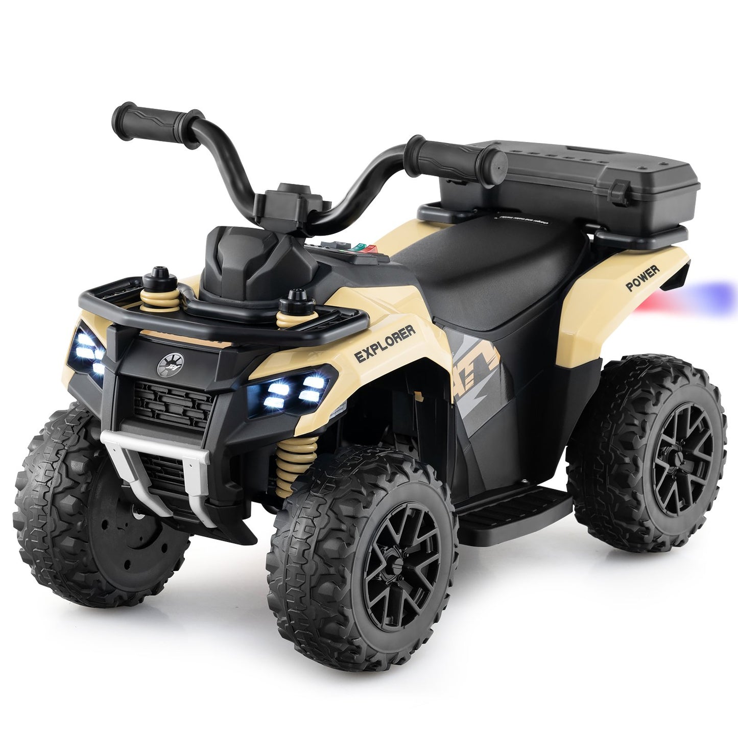 6V Kids Ride On ATV with Spray Function and Storage Box with Music-Blue