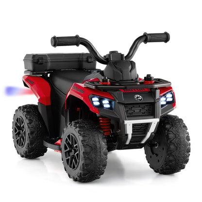 6V Kids Ride On ATV with Spray Function and Storage Box with Music-Blue