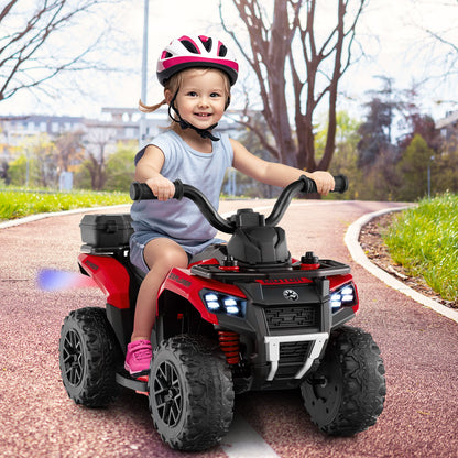 6V Kids Ride On ATV with Spray Function and Storage Box with Music-Blue