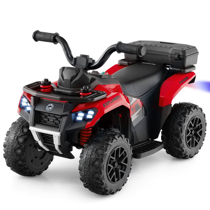 6V Kids Ride On ATV with Spray Function and Storage Box with Music-Blue