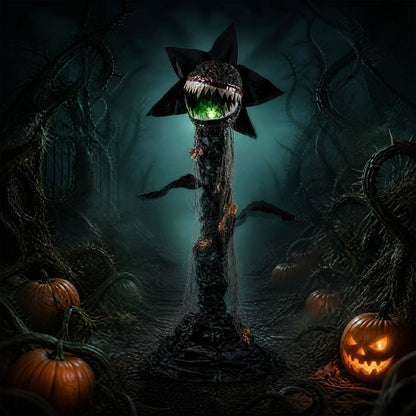 6.2 ft Animated Halloween Man-Eater Plant with Color-changing LEDs