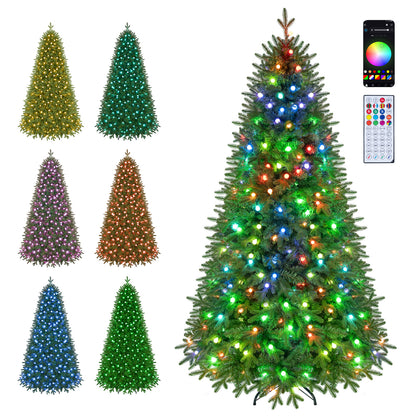 6.3 FT Smart Christmas Tree with 230 Pre-Lit RGB LED Lights-M