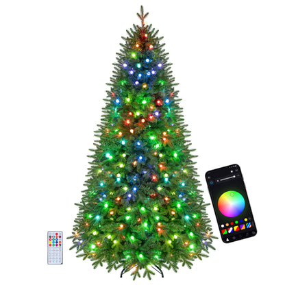 6.3 FT Smart Christmas Tree with 230 Pre-Lit RGB LED Lights-M