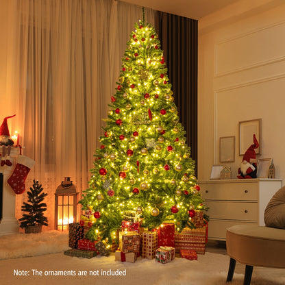 6/7/8 FT Pre-Lit Artificial Christmas Tree with Remote Control and LED Lights-7ft