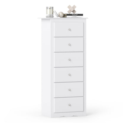 6 Drawers Chest Dresser Clothes Storage Bedroom Furniture Cabinet-Black