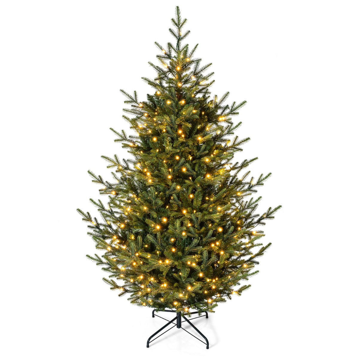 6 FT Pre-Lit Artificial Christmas Tree with 240 Warm White LED Lights
