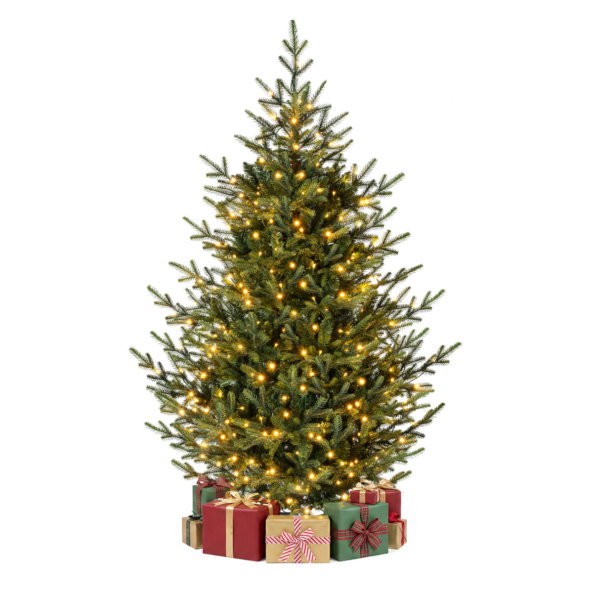 6 FT Pre-Lit Artificial Christmas Tree with 240 Warm White LED Lights