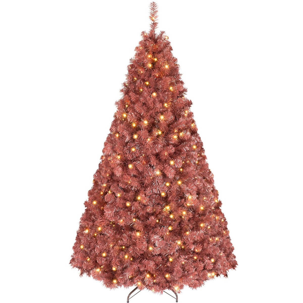6 FT Pre-Lit Red Christmas Tree with 250 Warm White LED Lights