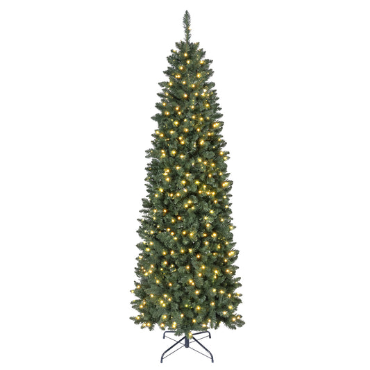 6 ft pre-lit Christmas tree with 250 color-changing RGB lights, holiday decor for festive home and party decoration.