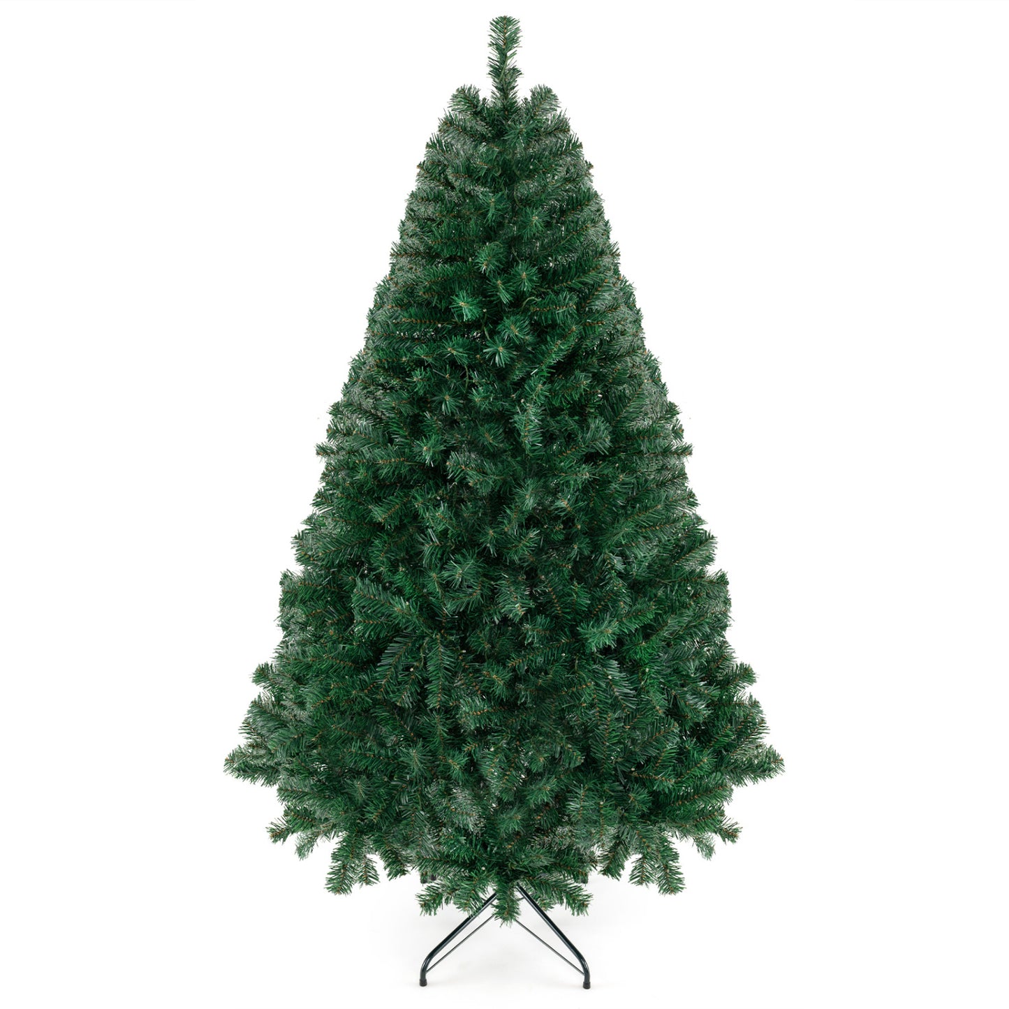6 Feet Pre-lit Artificial Natural Christmas Tree with LED Lights