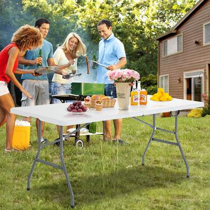 Portable Folding Camping Table with Carrying Handle-Black