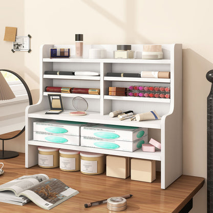 White 6-tier compact storage rack with 4 removable shelves, ideal for small home or office spaces, by Direct by Wilsons Home Store