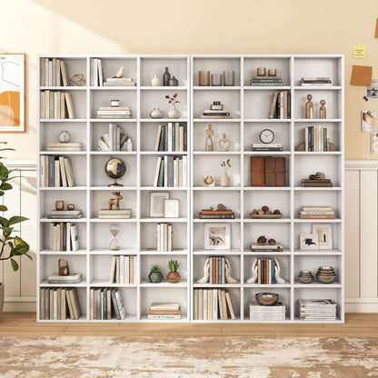 70-inch tall Wilsons Home Store bookshelf with 24 cube storage compartments and adjustable shelves for home or office use.
