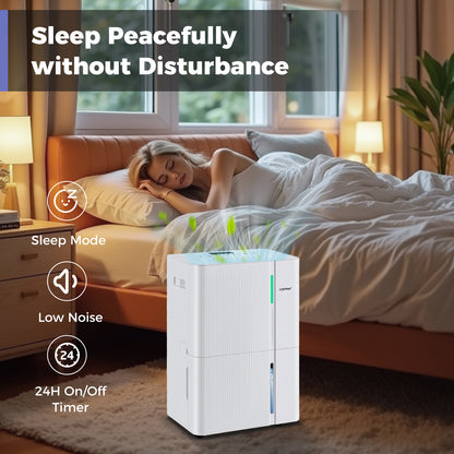 74/96 Pints Dehumidifier for Home 4500/5500 Sq. Ft Dehumidifier with 3 Modes-74 Pints