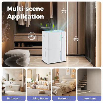 74/96 Pints Dehumidifier for Home 4500/5500 Sq. Ft Dehumidifier with 3 Modes-96 Pints