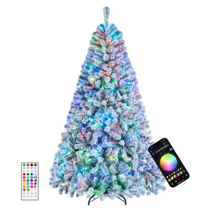 7.5/6 FT Smart Pencil Christmas Tree with APP Remote & RGB Lights and Music Sync-6FT