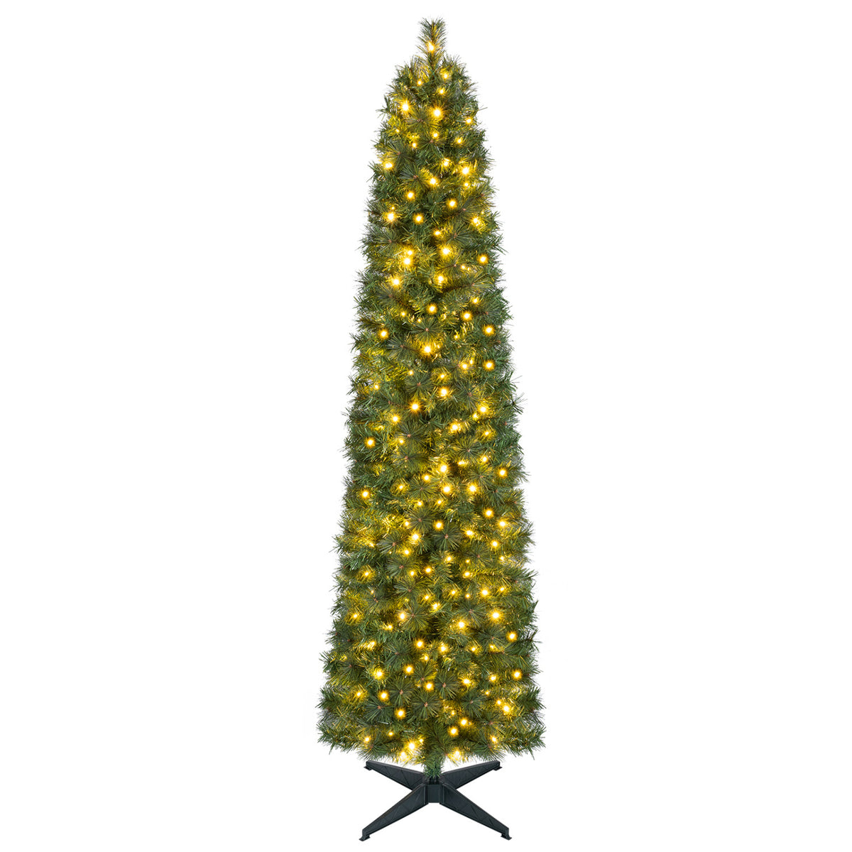 7 FT Artificial Pine Xmas Tree with 446 Full Branch Tips and Realistic Pine Needles