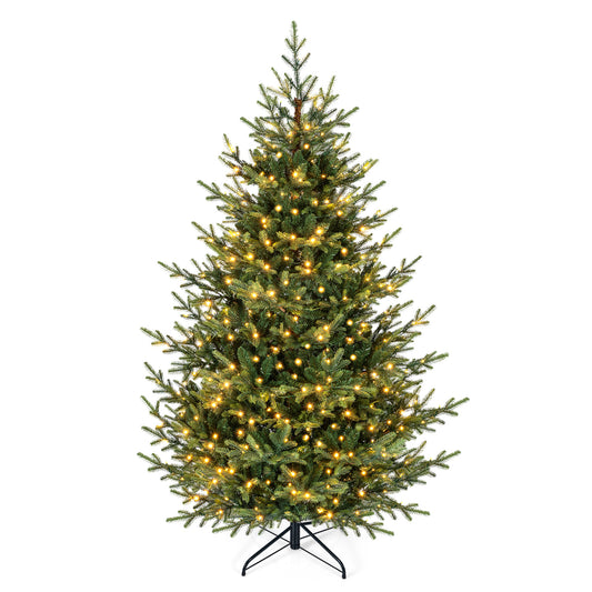 7 FT Pre-Lit Artificial Christmas Tree with 340 Warm White LED Lights