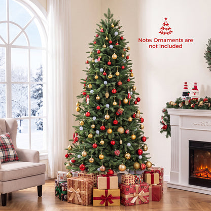 7 FT Pre-Lit Artificial Christmas Tree with Globe LED Lights