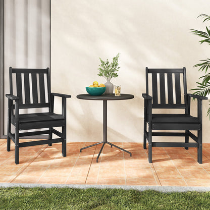 7 Pieces Patio Dining Set Outdoor HDPE Weather Resistant Table and Chairs Set-Black