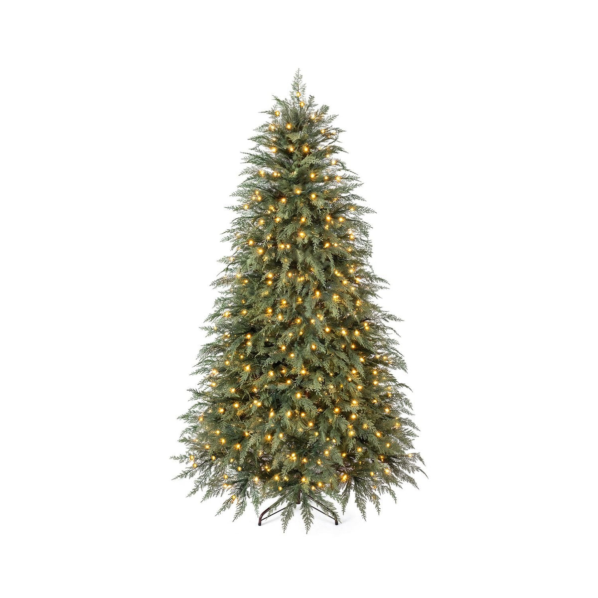 7 ft Artificial Christmas Tree with 406/722/1010/1372 Full Branch Tips and 245/355/435/525 Warm White LED Lights