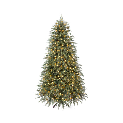 7 ft Artificial Christmas Tree with 406/722/1010/1372 Full Branch Tips and 245/355/435/525 Warm White LED Lights
